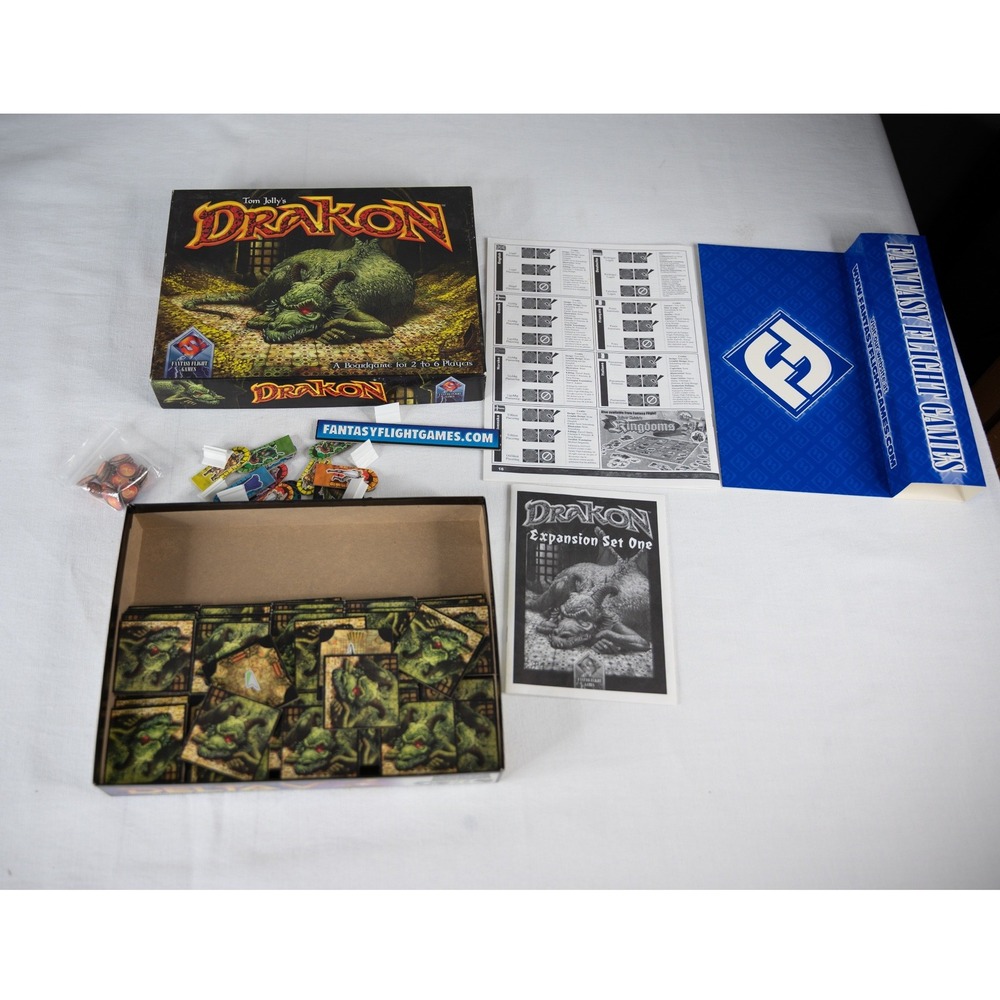 2002 Fantasy Flight Games Drakon Board Game Complete Game Night 2-6 players